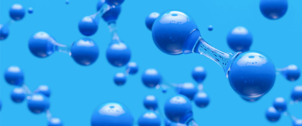 3D render of molecular hydrogen.